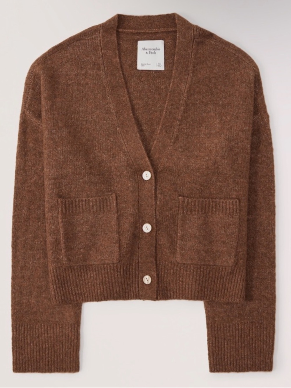 NWT Small Abercrombie & Fitch Women's Rust Cardigan with Front Pockets!
